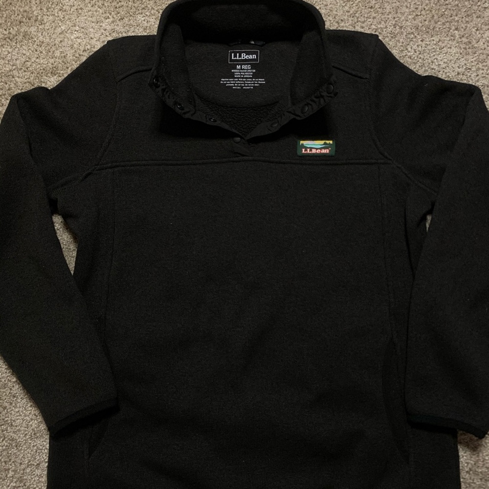 LLBean sweater fleece pullover size medium